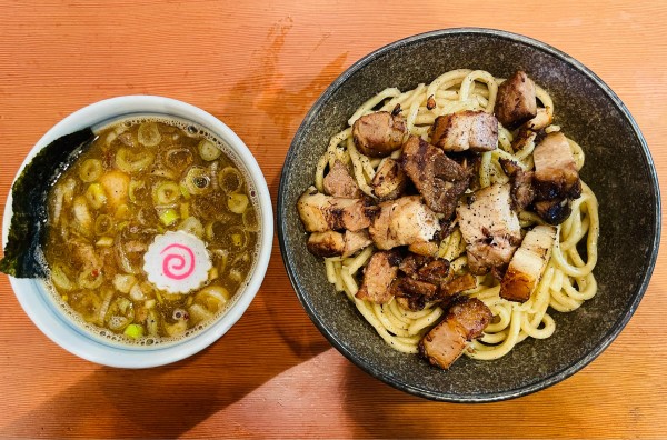 「お魚とお肉のつけめん+味玉 1400円」@自家製麺 えなみの写真