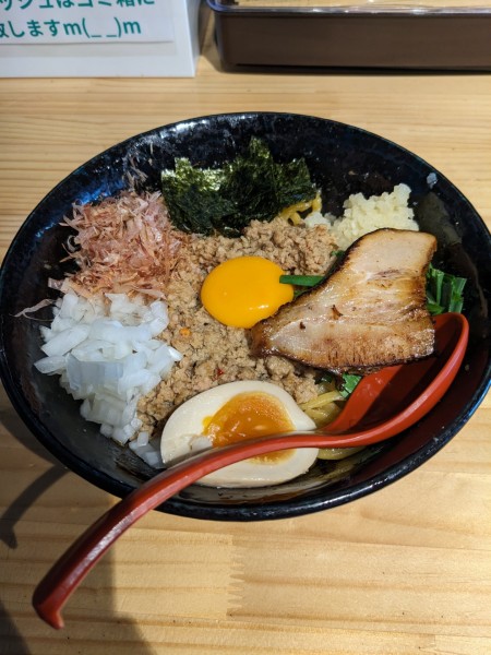 「特製台湾まぜそば」@ハイデン.コッコFACTORYサマンサ・タマサ 師岡町店の写真