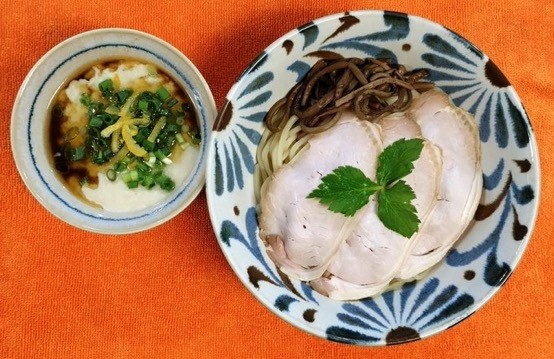 「鶏ポタつけ麺」@自家製麺SHINの写真