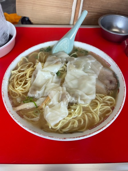 「大盛ワンタン麺」@一九ラーメン 糟屋店の写真