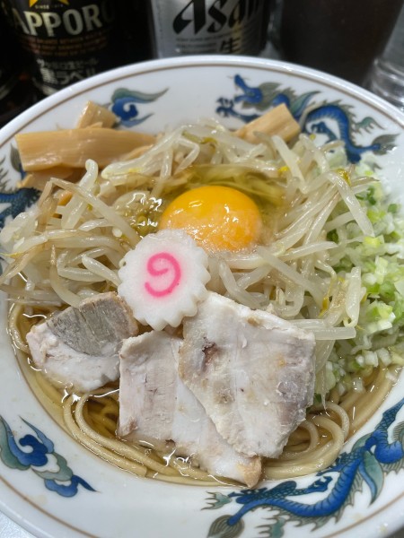 「油そば 生卵」@中華そば みたかの写真