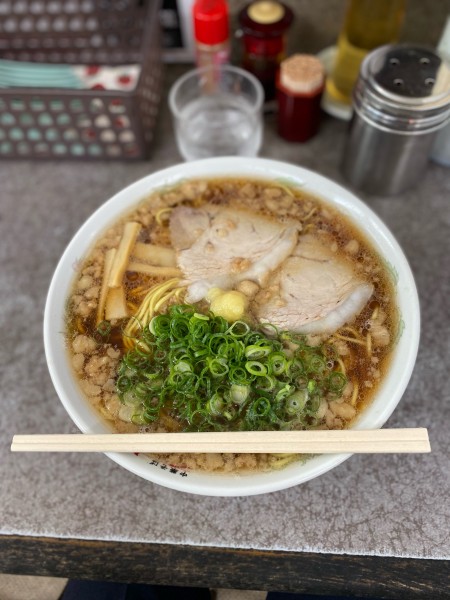 「中華そば大盛脂マシマシニンニクトッピング」@つたふじ 福山支店の写真