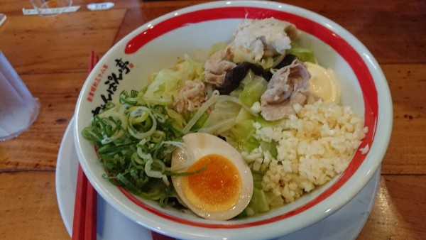 「汁なし背脂ニンニクマヨスペシャル」@ちゃんぽん亭総本家 二条駅店の写真