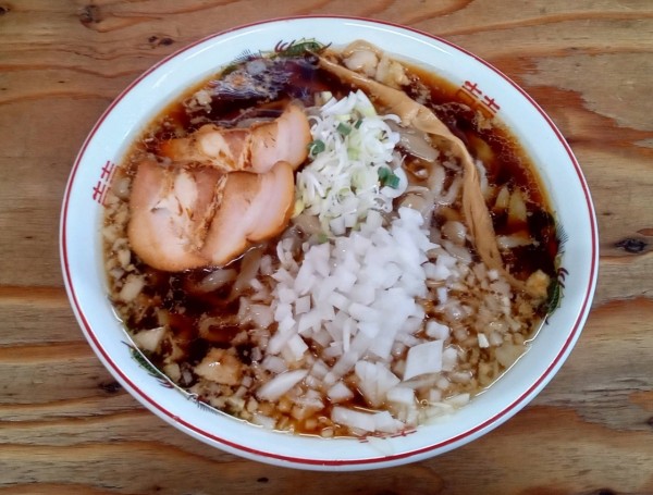 「手揉み醤油　大　玉ねぎトッピング」@湘南の手前の写真