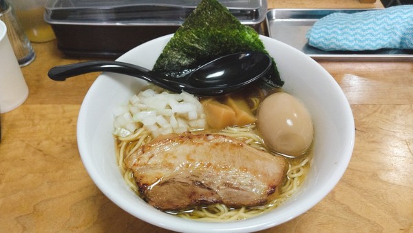 「限定煮干しラーメン大盛味玉」@いのうえの写真