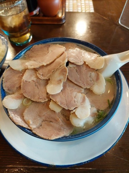 「チャーシューメン＋替え玉＋小ライス」@博多ラーメン しばらく 日本橋店の写真