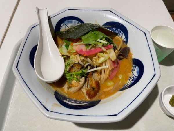 「かきちゃんぽん　かき２個入り麺少なめ　￥９８０」@リンガーハット イオンモール大高店の写真