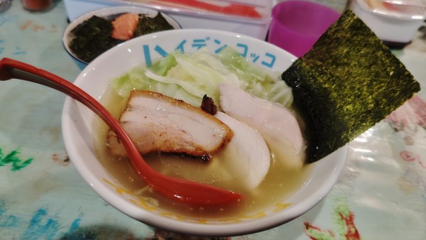 「朝ラー塩太麺６００円＆ノリ明太１５０円」@ハイデン.コッコFACTORYサマンサ・タマサの写真