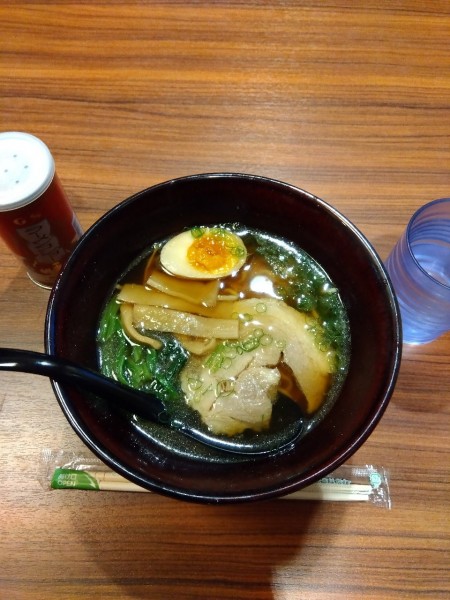 「味玉醤油ラーメン」@極楽湯水戸店 お食事処の写真