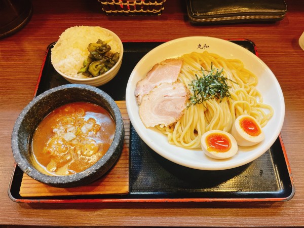 「丸和つけ麺+味玉」@つけ麺 丸和 春田本店の写真