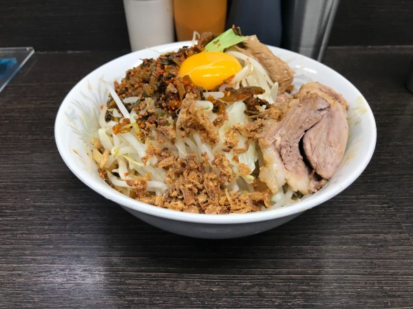 「汁なし+高菜」@ラーメン二郎 川越店の写真