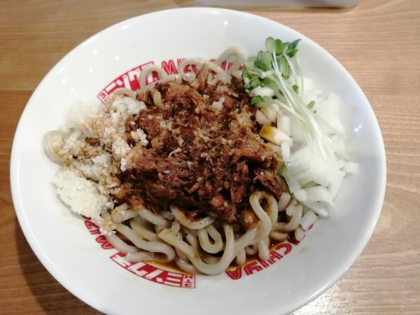 「肉とニンニクの麺 中」@ミゾグチヤの写真