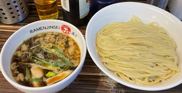「醤油つけ麺」@ラーメン人生 JET 福島本店の写真