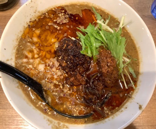 「[限定]もち麦タンタンメン 干し海老ver ＋ 海老油」@いぶし銀の写真