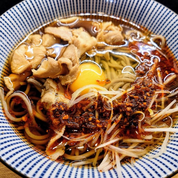 「月見肉そば」@蕎麦29東京の写真