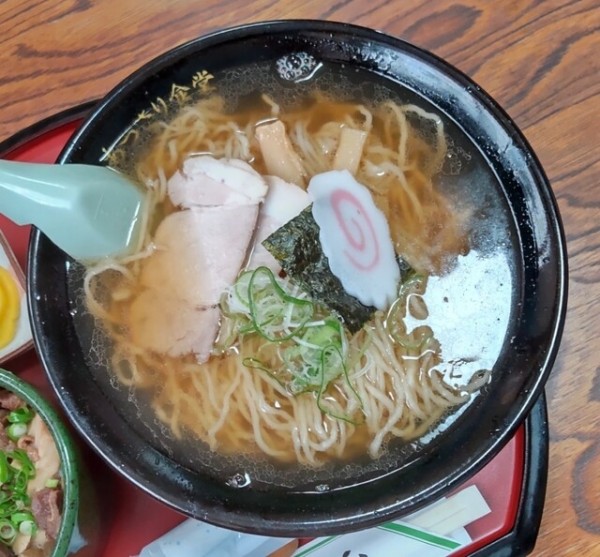 「ラーメンミニすじ丼セット」@あっさり食堂の写真