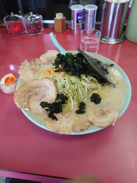 「ネギチャーシュー大盛り味玉、濃い目、多目」@ラーメンショップ 羽生インター店の写真