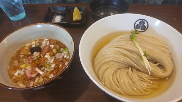 「昆布水つけそば大1100円土日限定」@麺屋みつば＋クローバーの写真