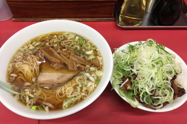 「純レバ丼らーめんセット」@菜苑の写真