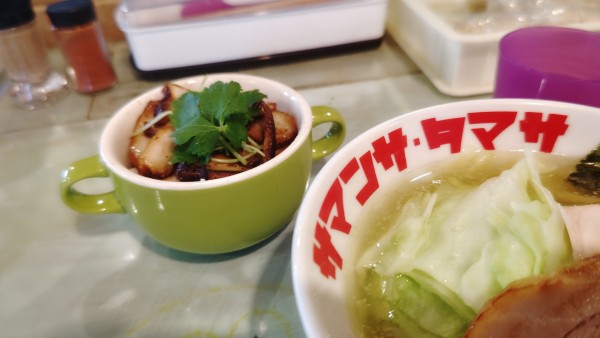 「朝ラー塩太麺６００円＆こんがりチャーシュー丼４００円」@ハイデン.コッコFACTORYサマンサ・タマサの写真