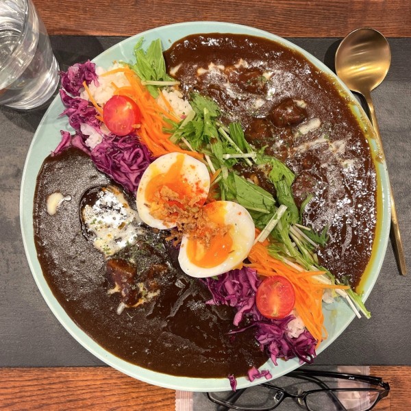 「あいがけ」@Curry Labo Tokyo 日本橋高島屋店の写真