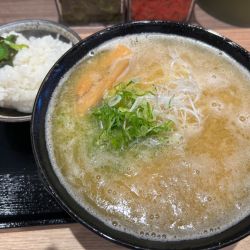 朝ラーとんこつ750円+ごはん(小)100円