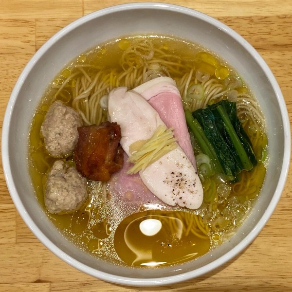 「奥久慈しゃもの特製中華そば（塩）¥1,280」@中華そば ひしおの写真