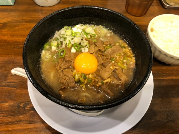 「スタミナ肉そば（10月限定）」@濃厚つけ麺 茜堂の写真