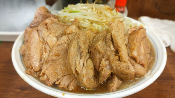 「大ダブル・ネギ(野菜辛め)￥1,200」@ラーメン二郎 品川店の写真