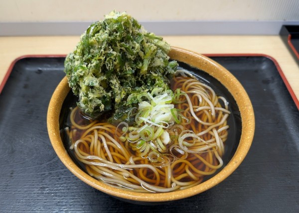 「春菊天そば(520円)」@そば処 めとろ庵 後楽園店の写真
