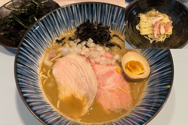 「[限定]煮干しらーめん 濃厚+刻み海苔」@かき物語の写真