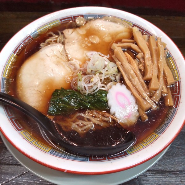 「伝（￥750）＋メンマ（￥130）」@ますや本店 駅前店の写真