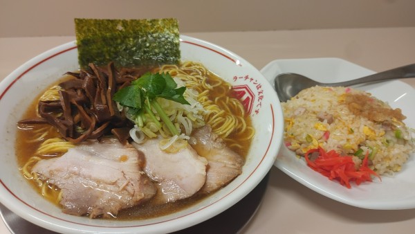 「ラーチャンセット・麺大盛・３倍盛りメンマ ￥1,280」@ラーチャン専門 我武者羅 蒲田店の写真