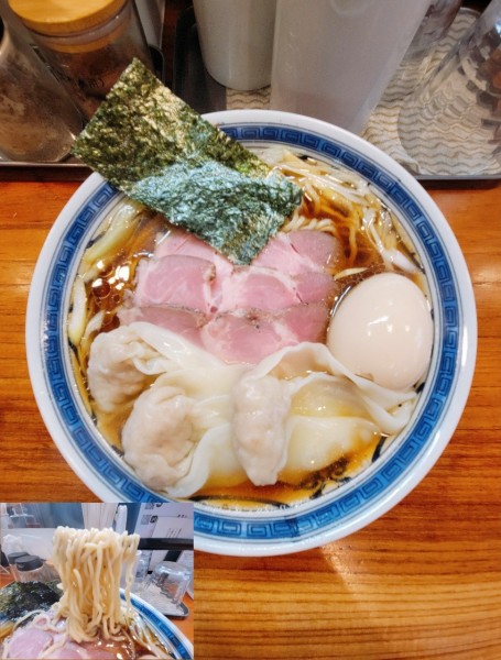 「[限定]王様中華そば + 海老ワンタン」@アメノオトの写真