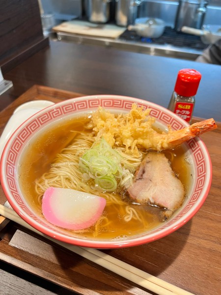 「白流の天ぷら中華」@麺切り 白流の写真