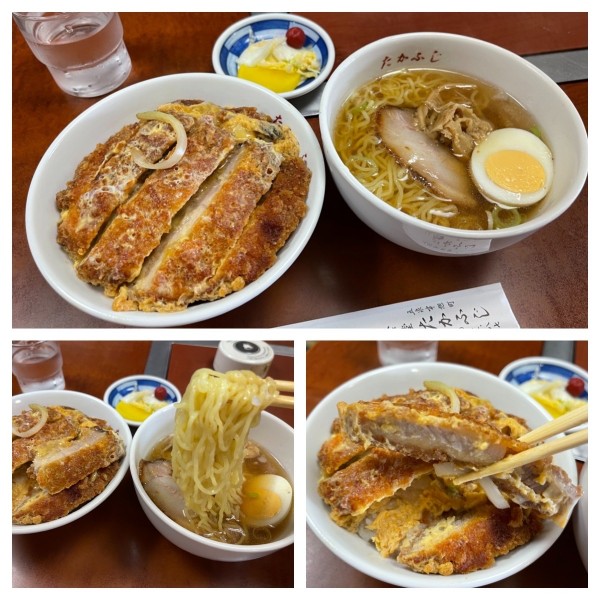 「かつ丼 850円半ラーメンサービス」@たかふじの写真