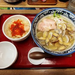 あさり潮麺＋ミニはらこ飯