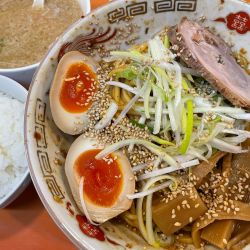 油そば（950円）,ライス（130円）,スープ（130円）