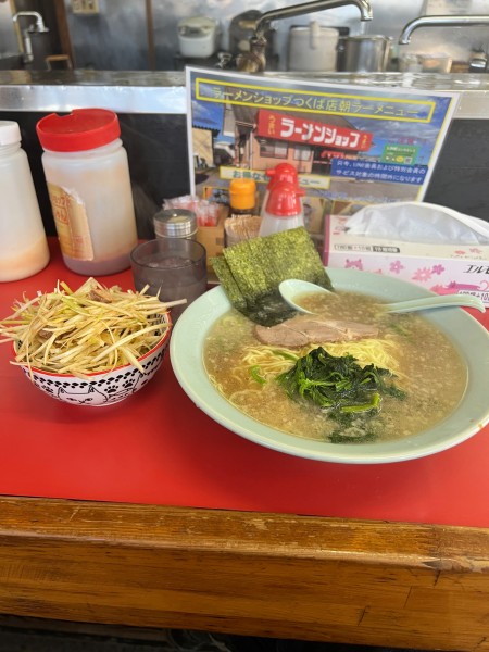 「朝ラーBセット　らーめん　ネギ丼　650円」@ラーメンショップ つくば店の写真