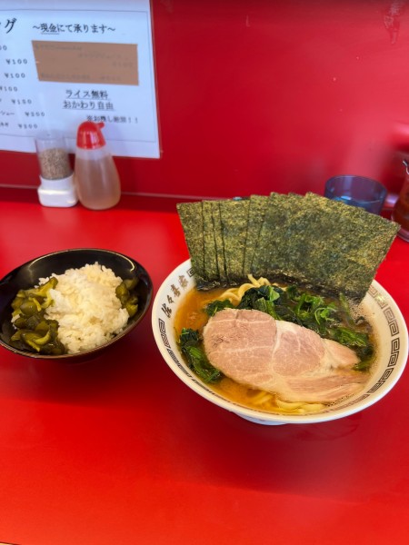 「のり増しラーメン850円　ほうれん草100円」@家系ラーメン 佐々喜家の写真