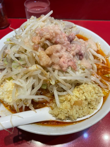 「ラーメン 小 ショウガ SK ヤサイニンニクアブラ」@ラーメン二郎 西台駅前店の写真