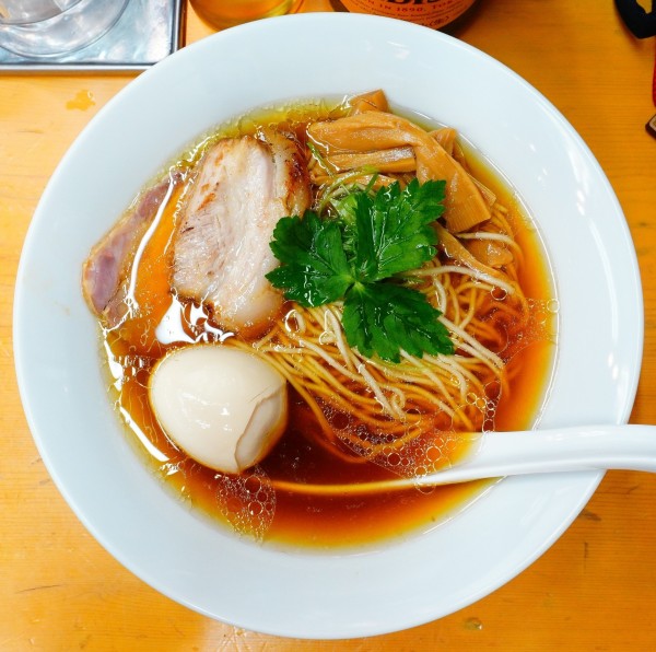 「二代目味玉醤油そば＋Beer」@中華そば 喜富の写真