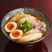 「鴨と上州地鶏中華そば（790円）」@鴨と蟹 中華そば 燈 登戸店の写真