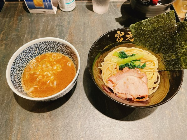 「極濃煮干しつけ麺」@宮元製麺の写真