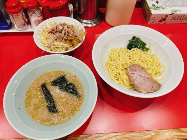 「つけ麺+ネギ丼」@ラーメン かいざん 船橋店の写真