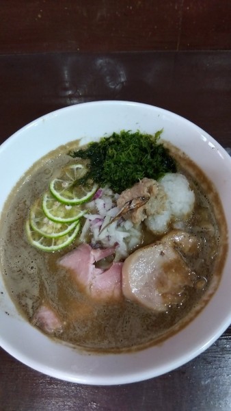 「さんま煮干しのすだちそば」@鬼ぼしの写真