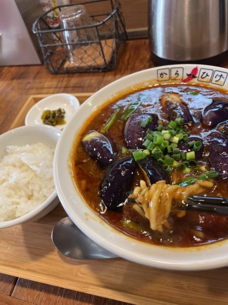「麻婆茄子麺」@からひげの写真