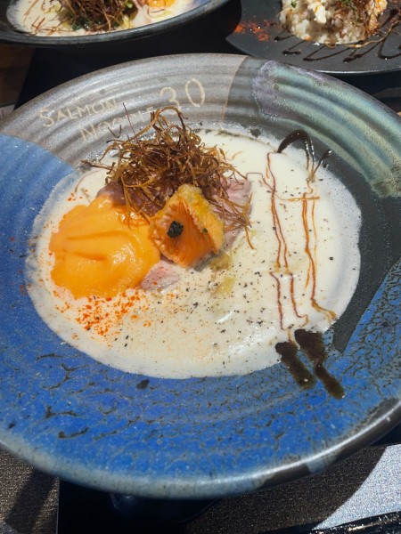 「白サーモン+フレンチ和え玉」@サーモンnoodle3.0の写真