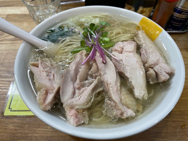 「塩生姜らー麺肉増し 大盛 1200」@塩生姜らー麺専門店 MANNISH 亀戸店の写真