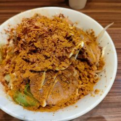 カレー汁なし　にんにく少しアブラマシ